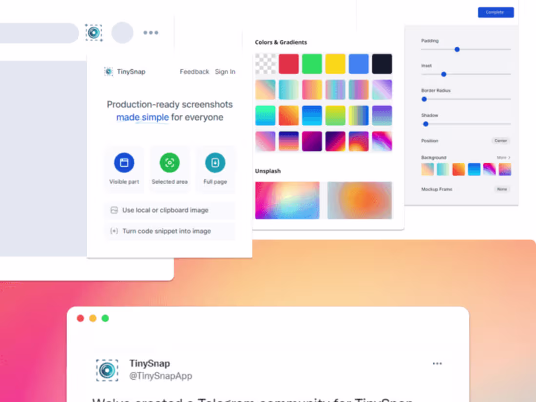 Cover image for TinySnap: A Production-Ready Screenshot Extension Tool for Ever…