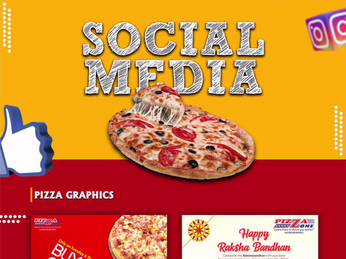 Cover image for Social Media Posts Design for Pizza Outlet