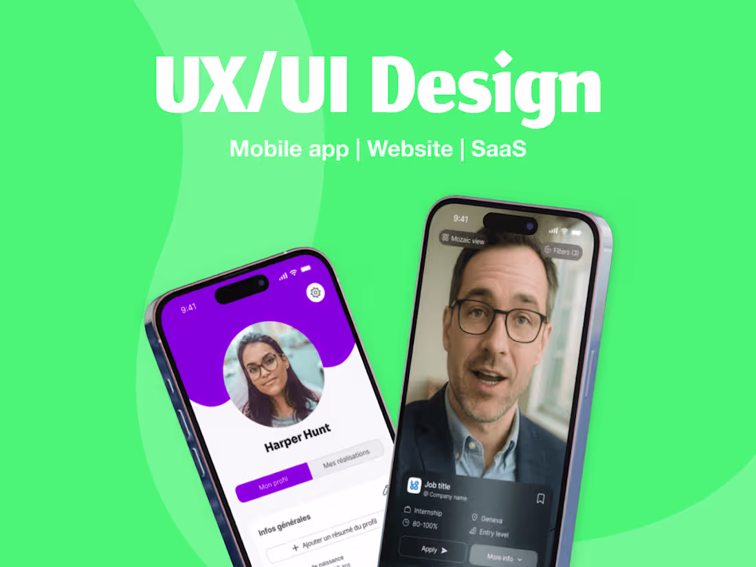 Cover image for UX/UI design for your site, mobile app or SaaS
