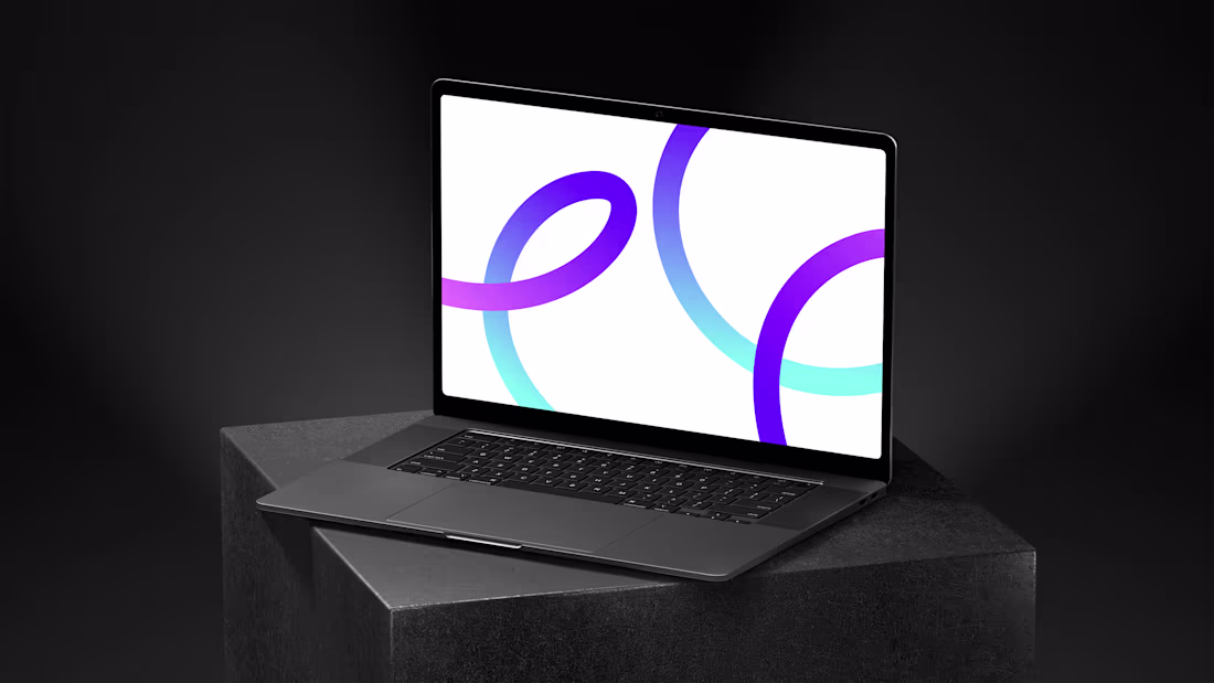 Cover image for A sleek mockup of a dark laptop featuring a minimal gradient...