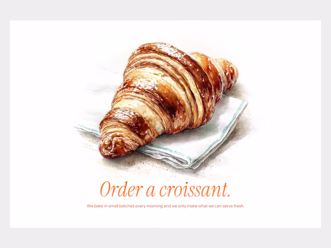Cover image for Croissant | Cloud Kitchen Website | Framer