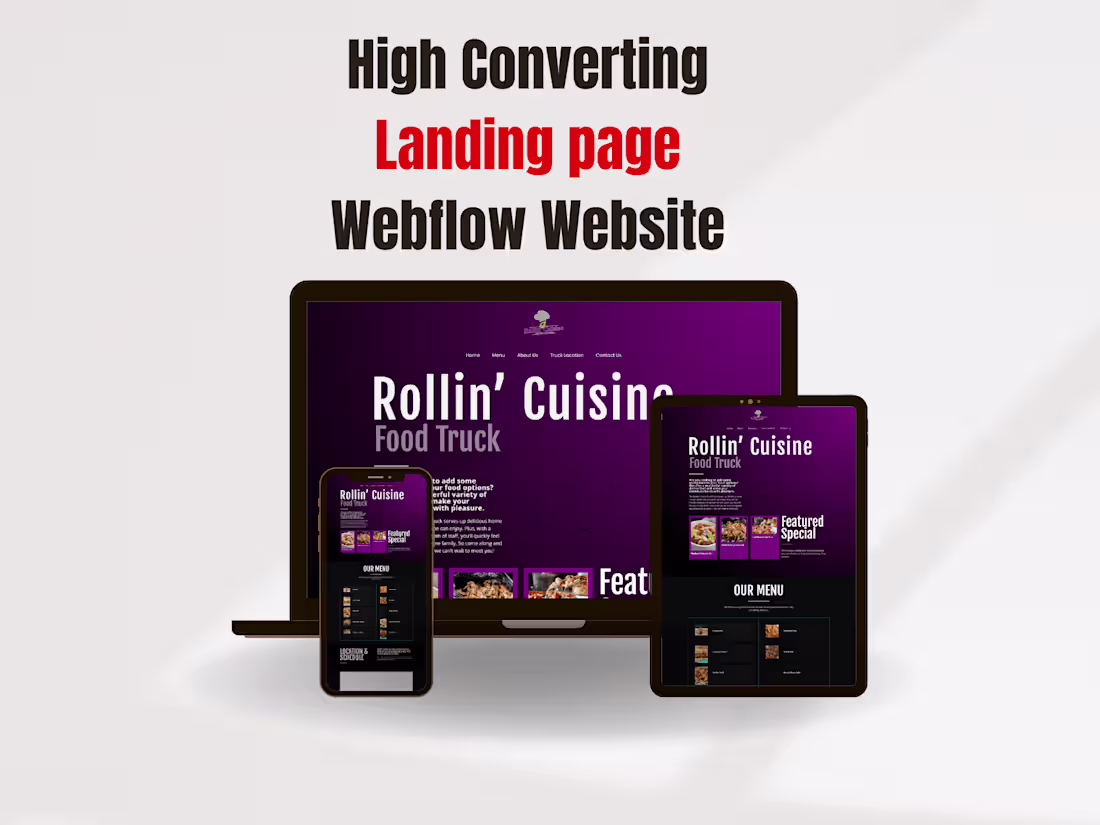 Cover image for Custom Website Landing Page Design With Animation 