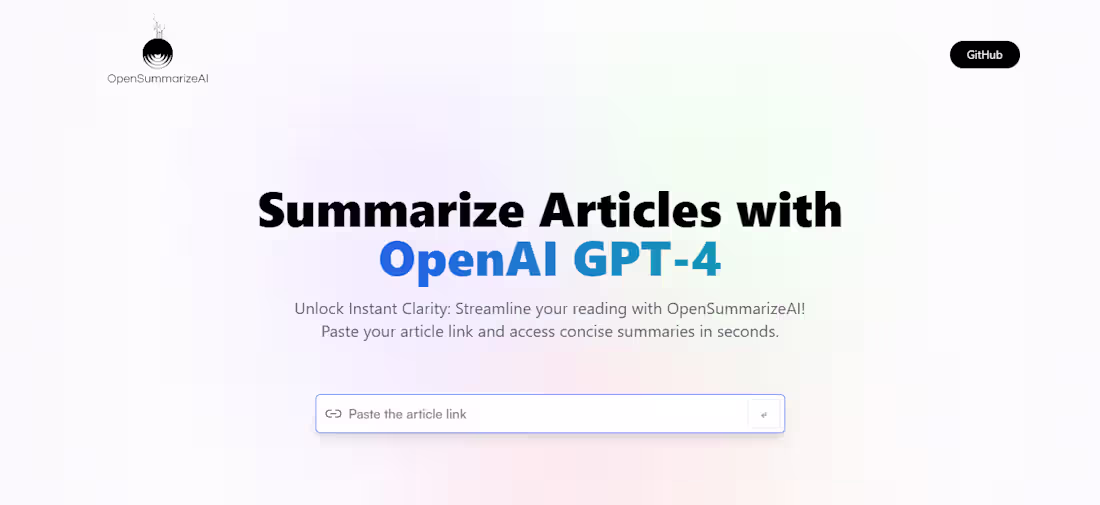 Cover image for OpenSummerizeAI