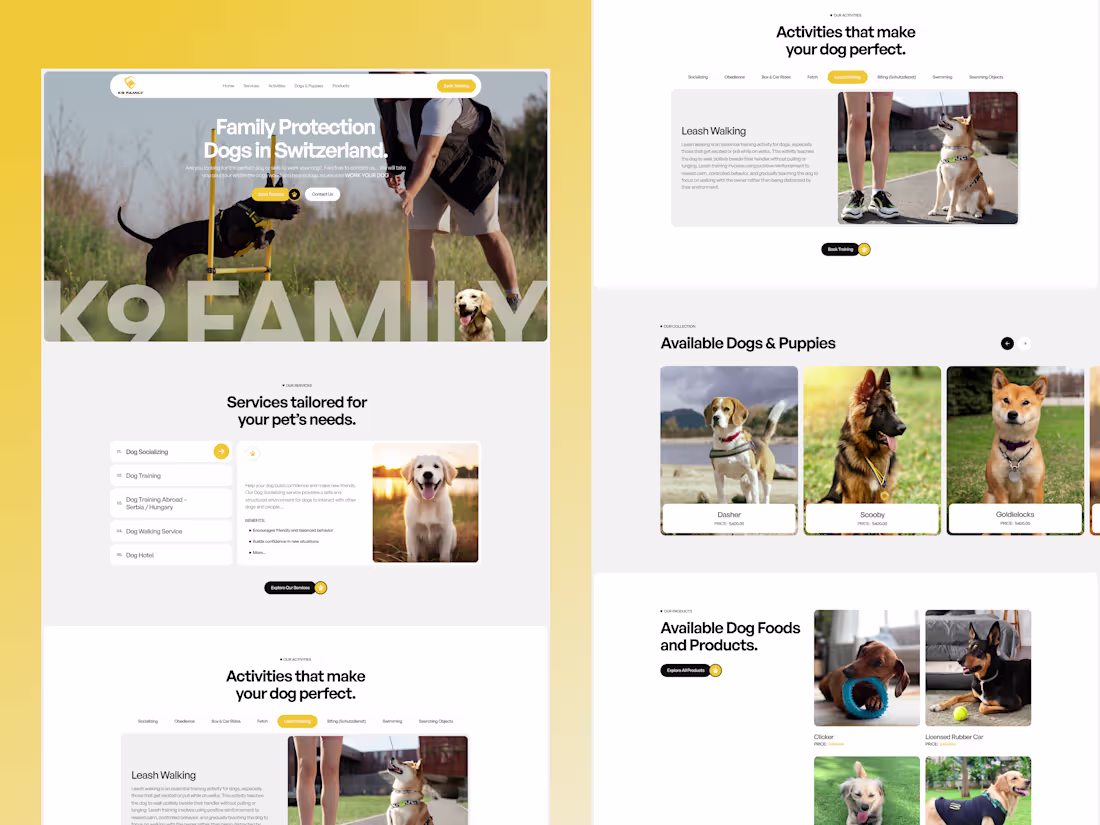 Cover image for 🐕 K9 Family – Dog Protection & Pet Food Website