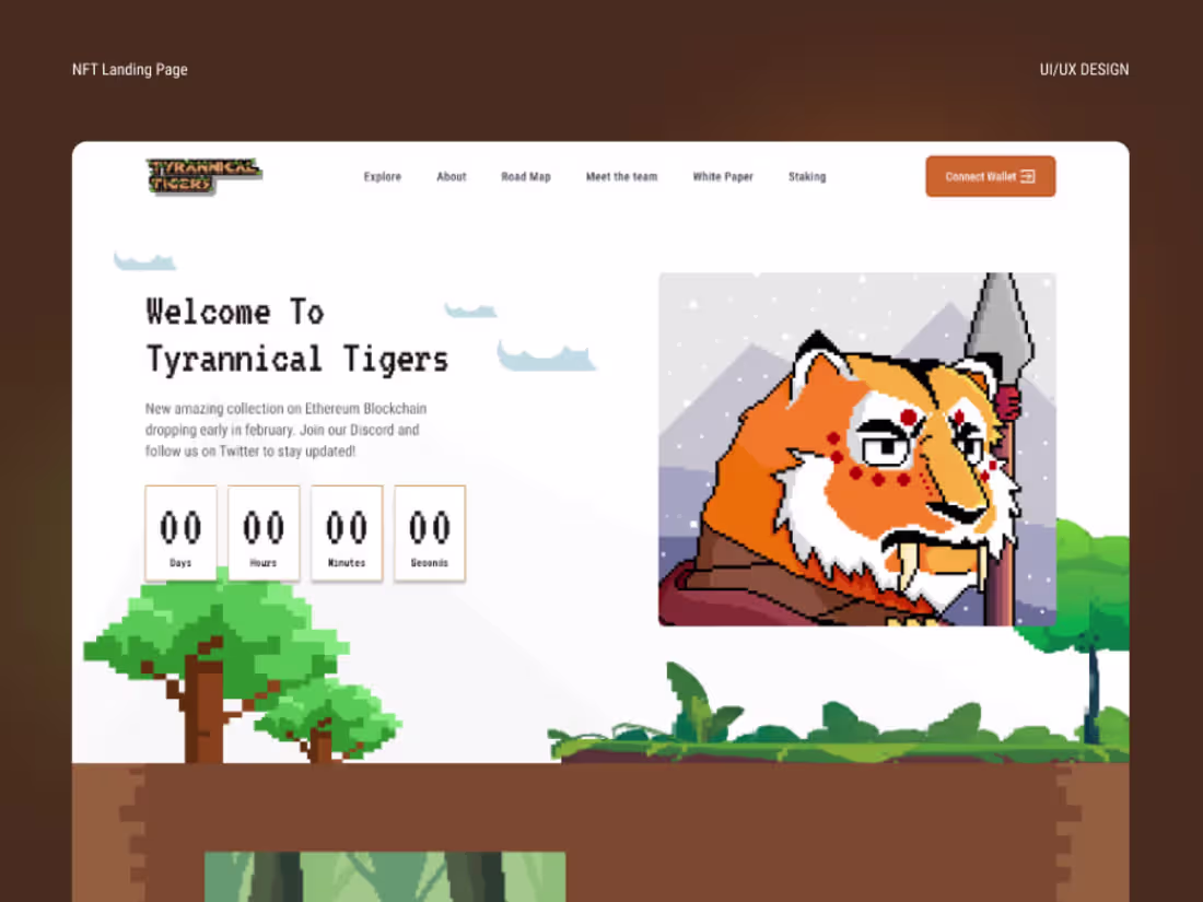 Cover image for NFT Landing Page - Tyrannical Tigers