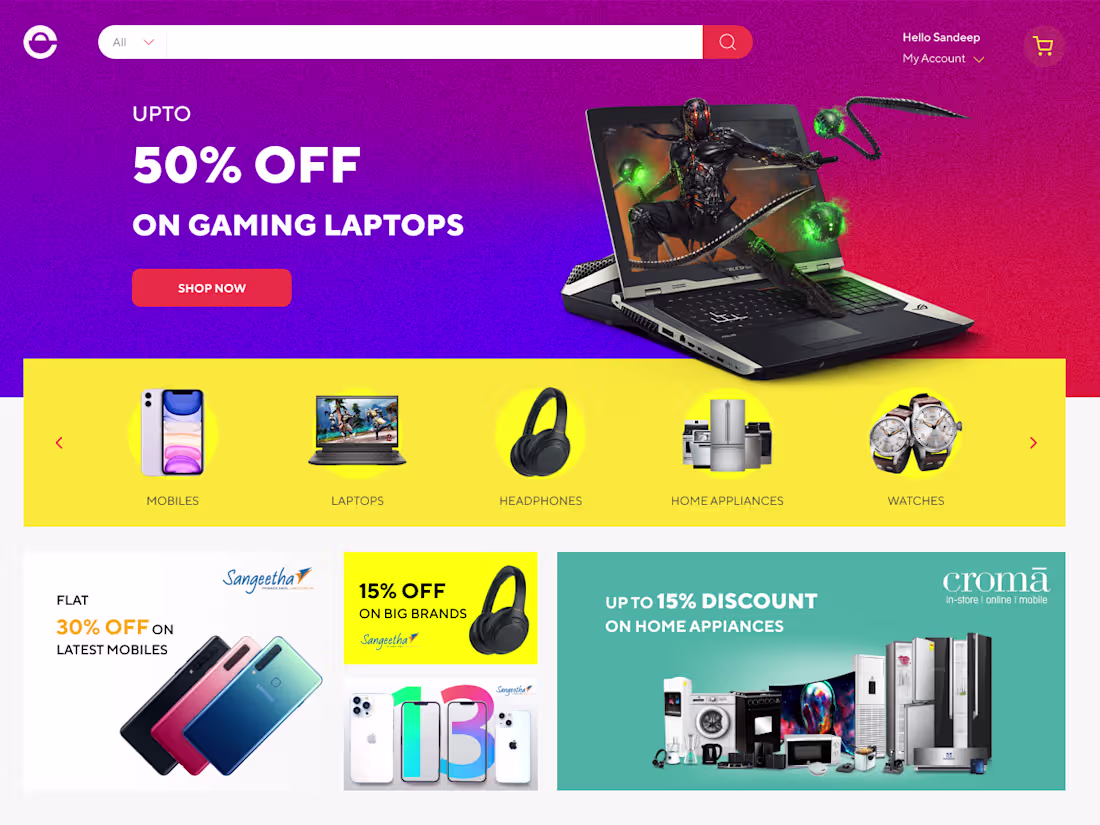 Cover image for Ecommerce Website Design