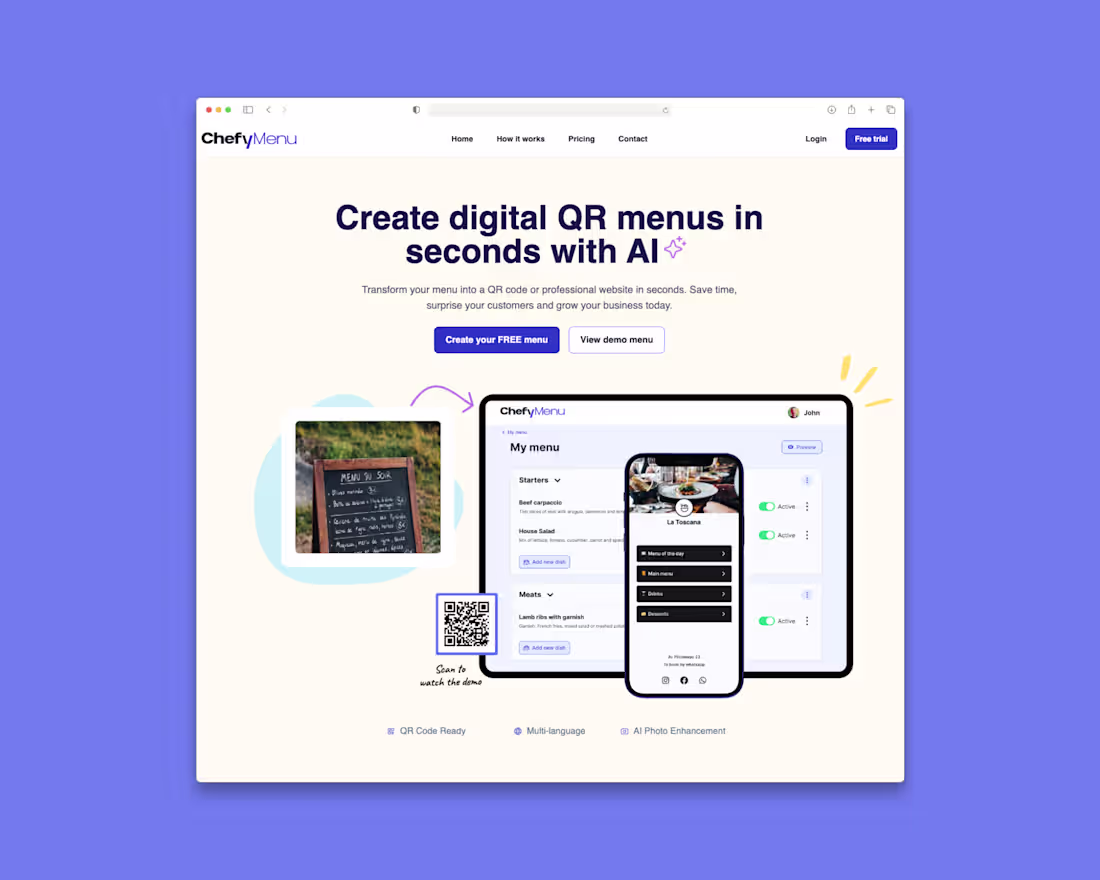 Cover image for Chefy Menu - Product Design & MVP Development