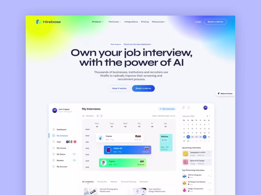 Cover image for Landing page in Framer