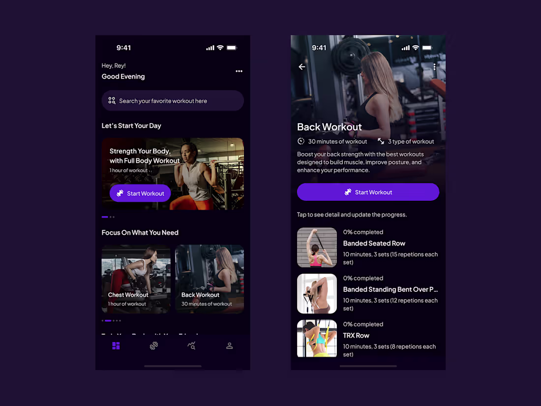 Cover image for Workout App - Mobile App Design