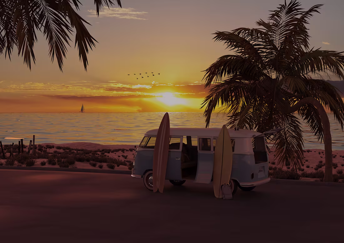 Cover image for VW Kombi T1 - Render project on Behance