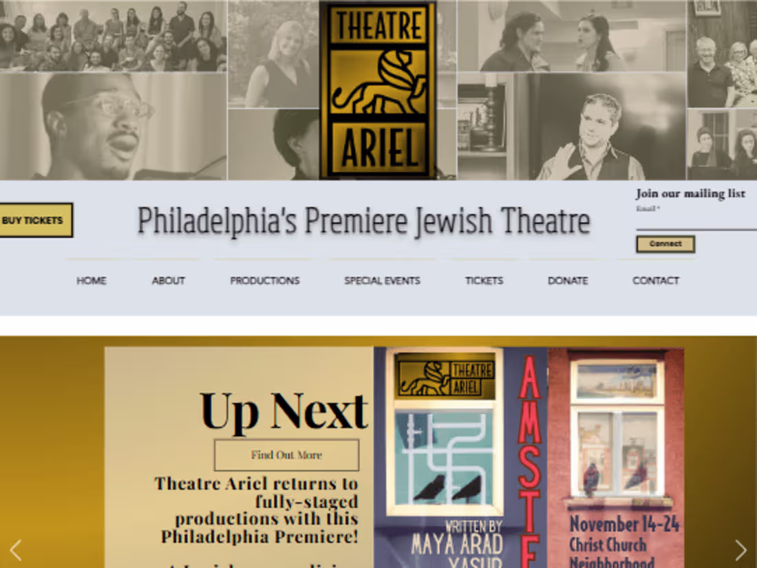 Cover image for Theatre Ariel - Philadelphia’s Premier Jewish Theatre Company