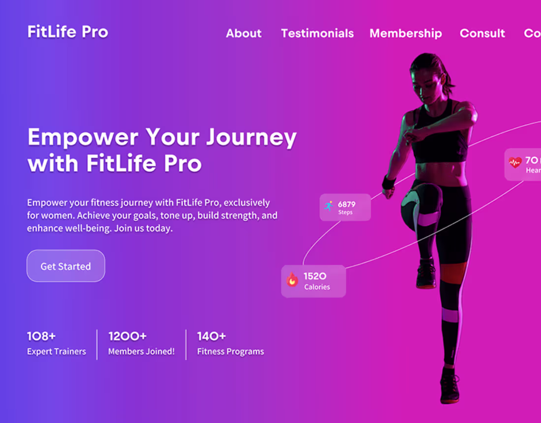 Cover image for Fitness Agency Landing Page