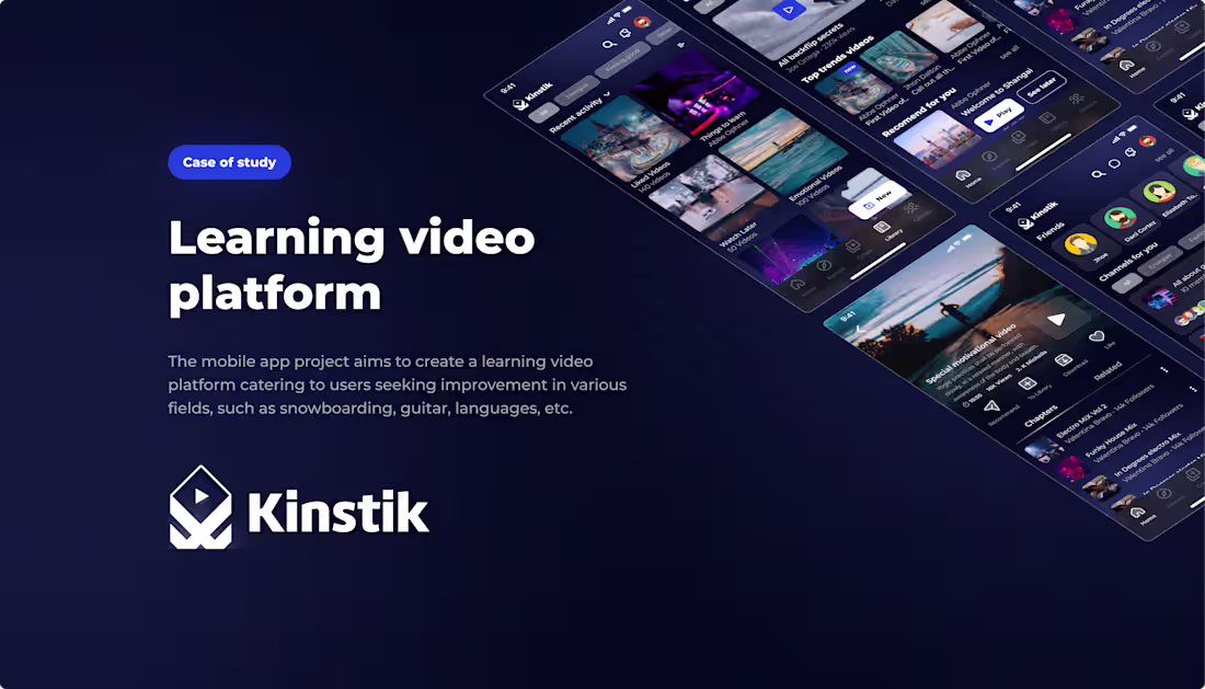 Cover image for Video Learning App Kinstik - Case of Study