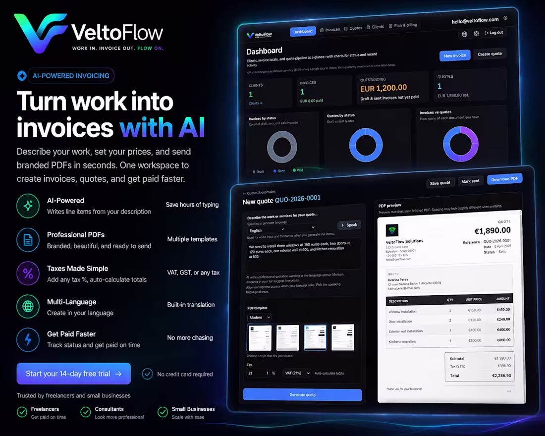 Cover image for Just launched Veltoflow — here's