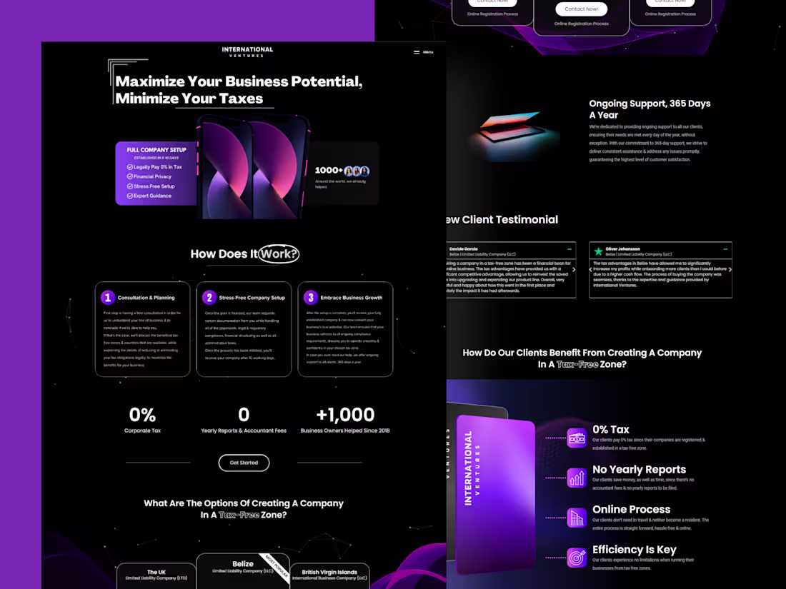 Cover image for International ventures Website Redesign