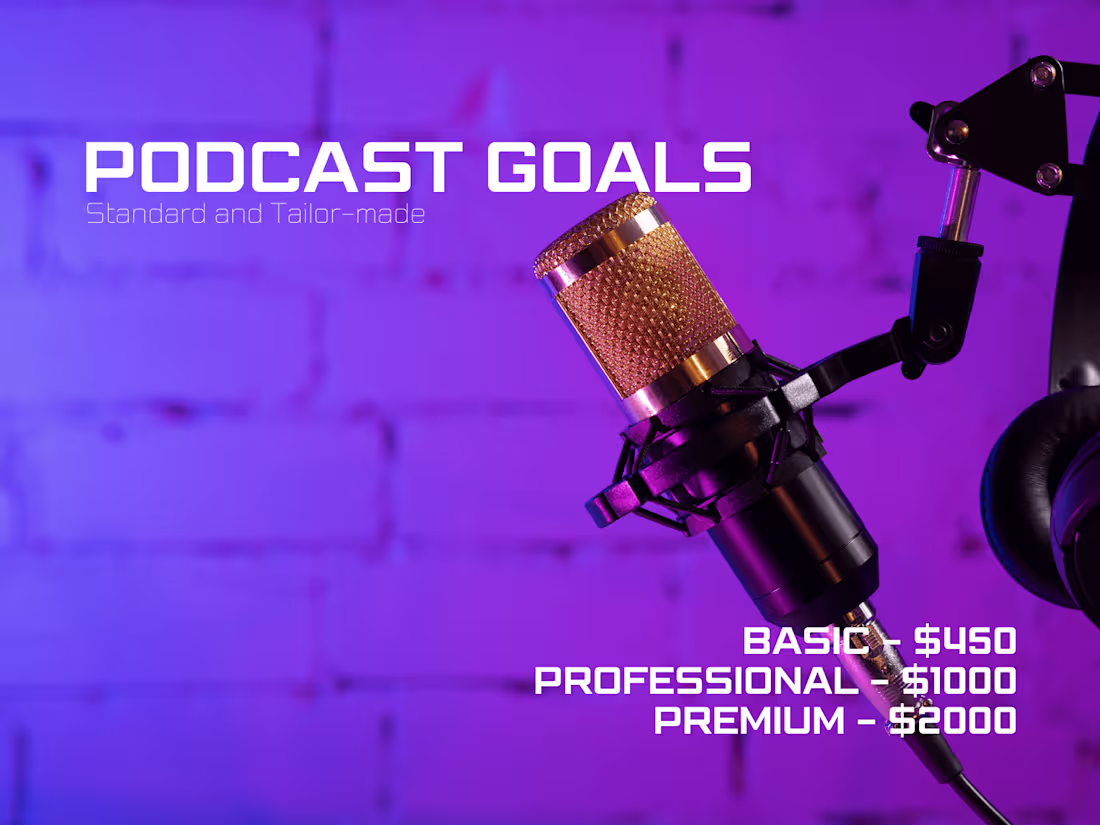 Cover image for Podcast Goals - Standard and Tailor-made
