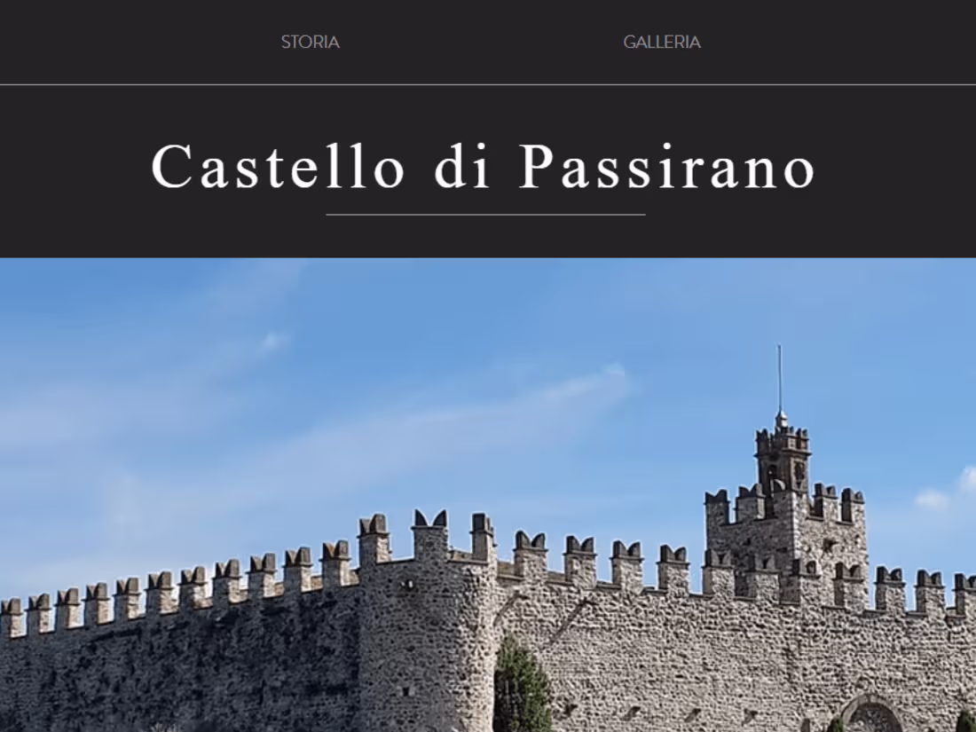 Cover image for Website #2: Castello di Passirano