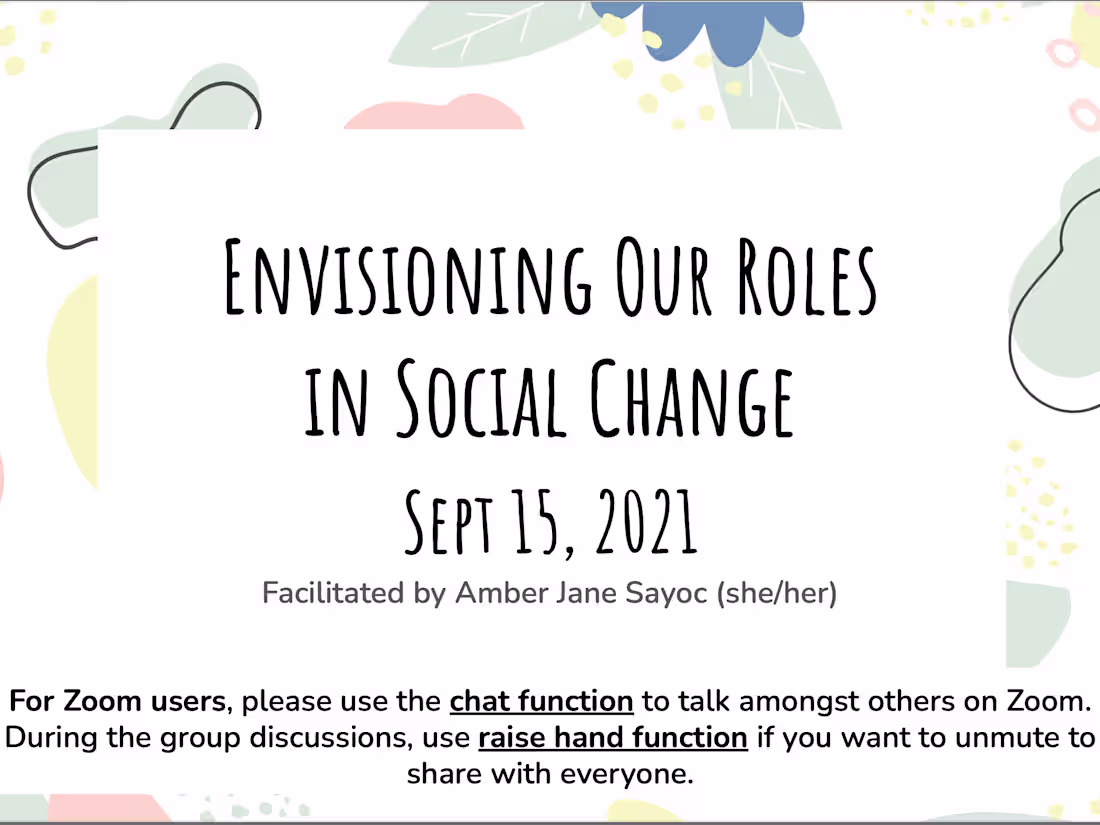 Cover image for Envisioning Our Roles in Social Change