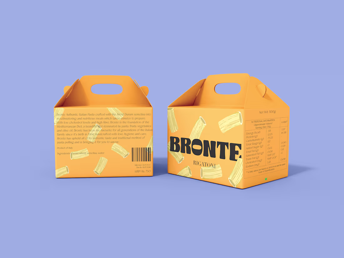 Cover image for Bronte Pasta Packaging on Behance
