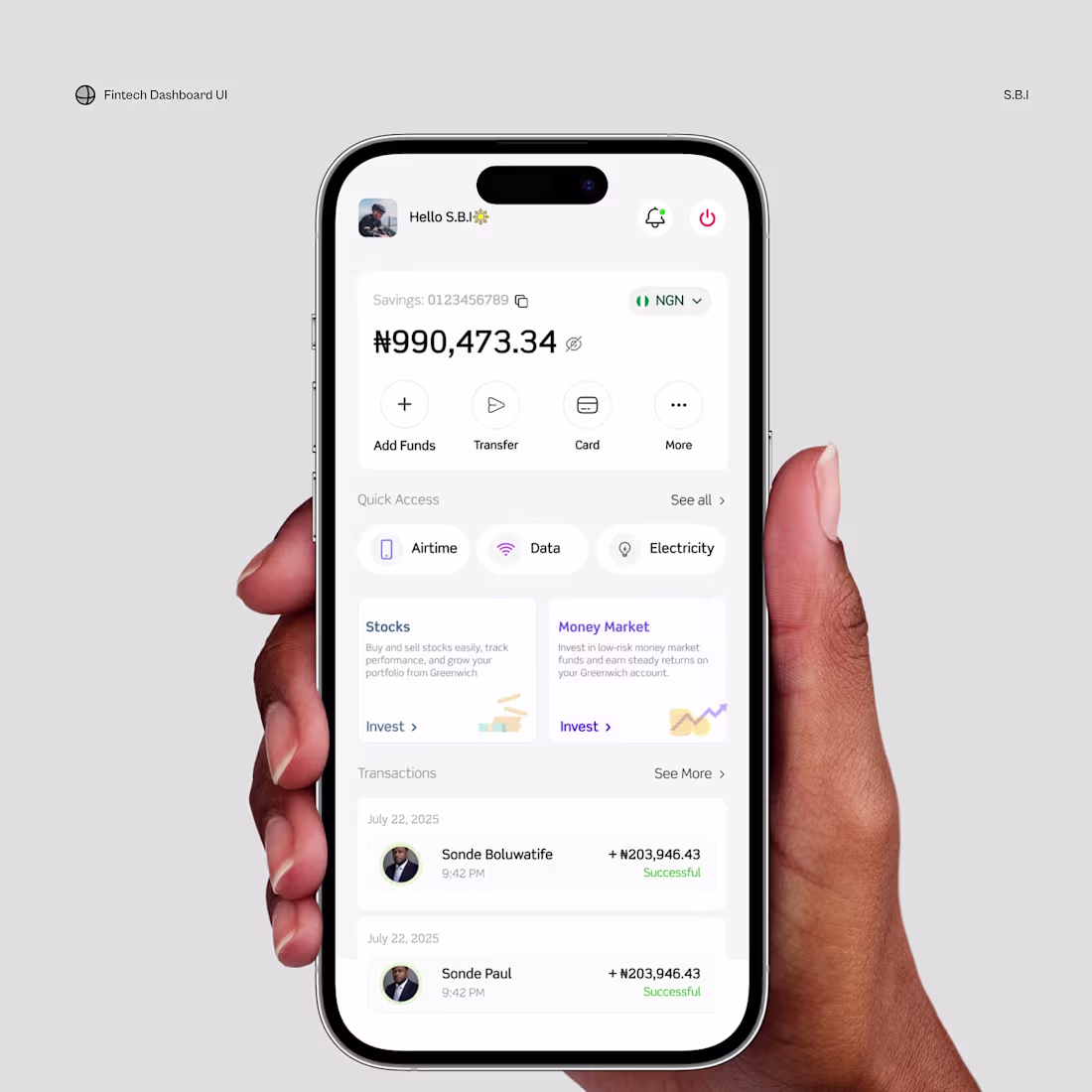 Cover image for Saturday🍝 fintech UI dashboard