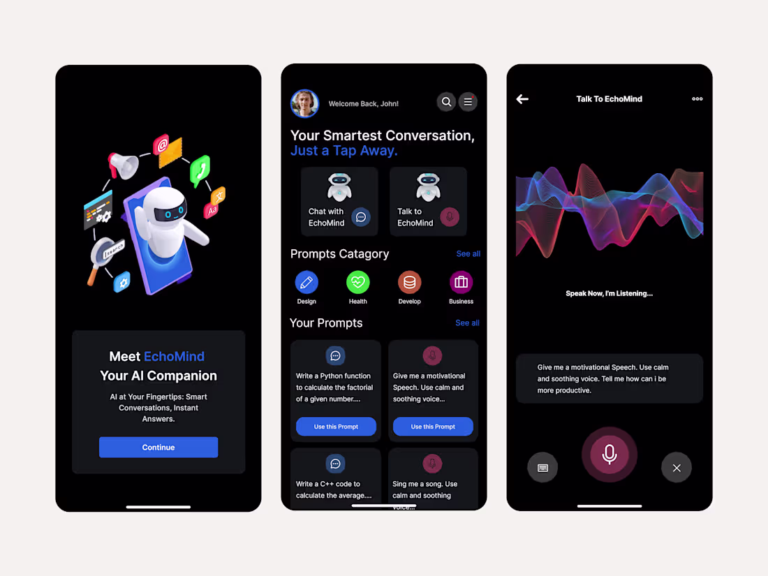 Cover image for Echomind- AI Companion App
Echo Mind