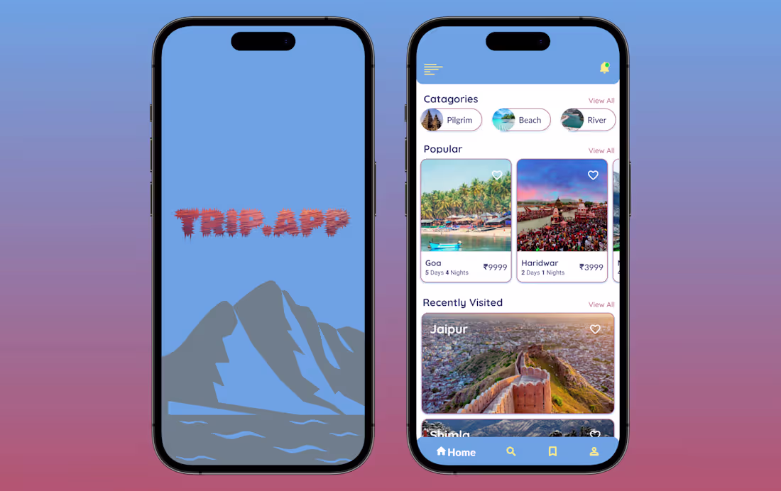 Cover image for TRIP BOOKING APP UI
