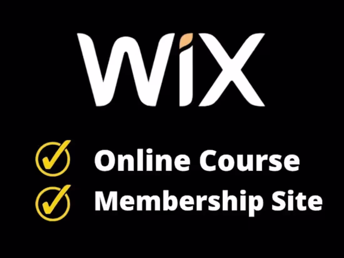 Cover image for wix online course website design and wix membership site setup
