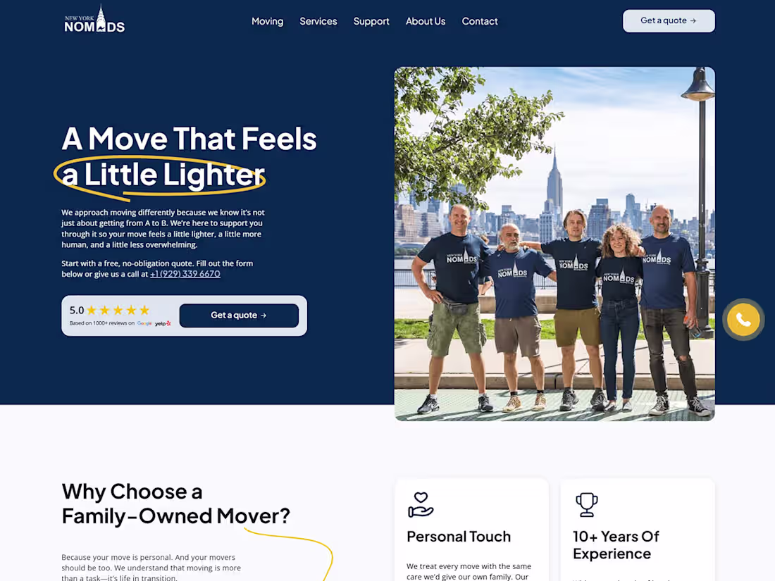 Cover image for Nomads Moving | Personalized Moving Services in NYC