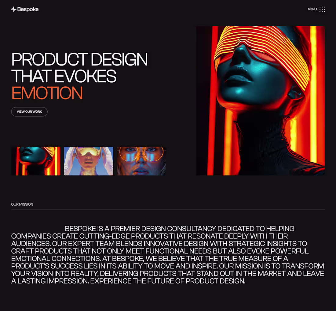 Cover image for Bespoke Product Design Website