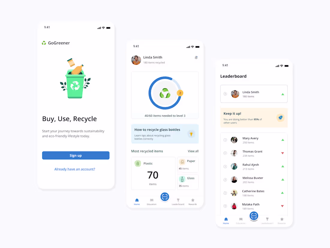 Cover image for Recycling app - redesign
