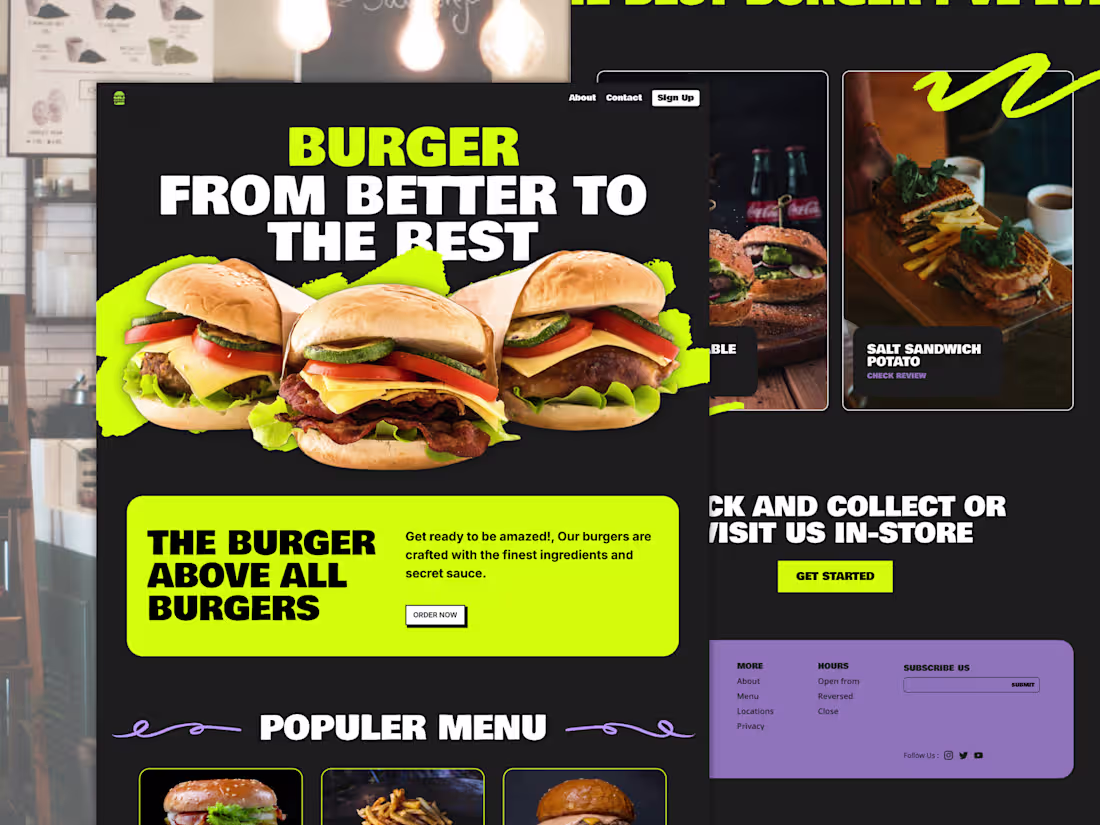 Cover image for Burger | Website Design