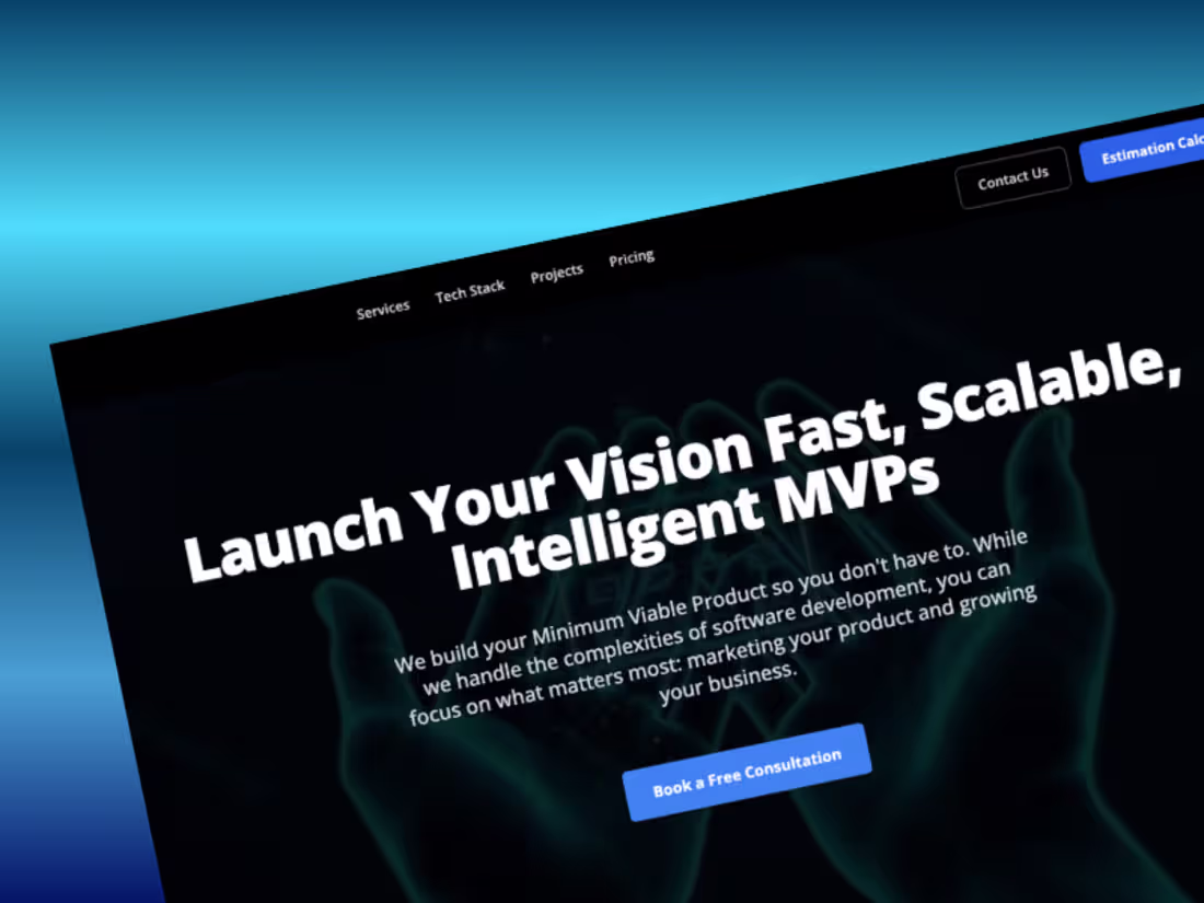 Cover image for Web application development for MVP
