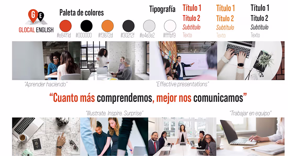 Cover image for Branding Moodboard for Glocal English