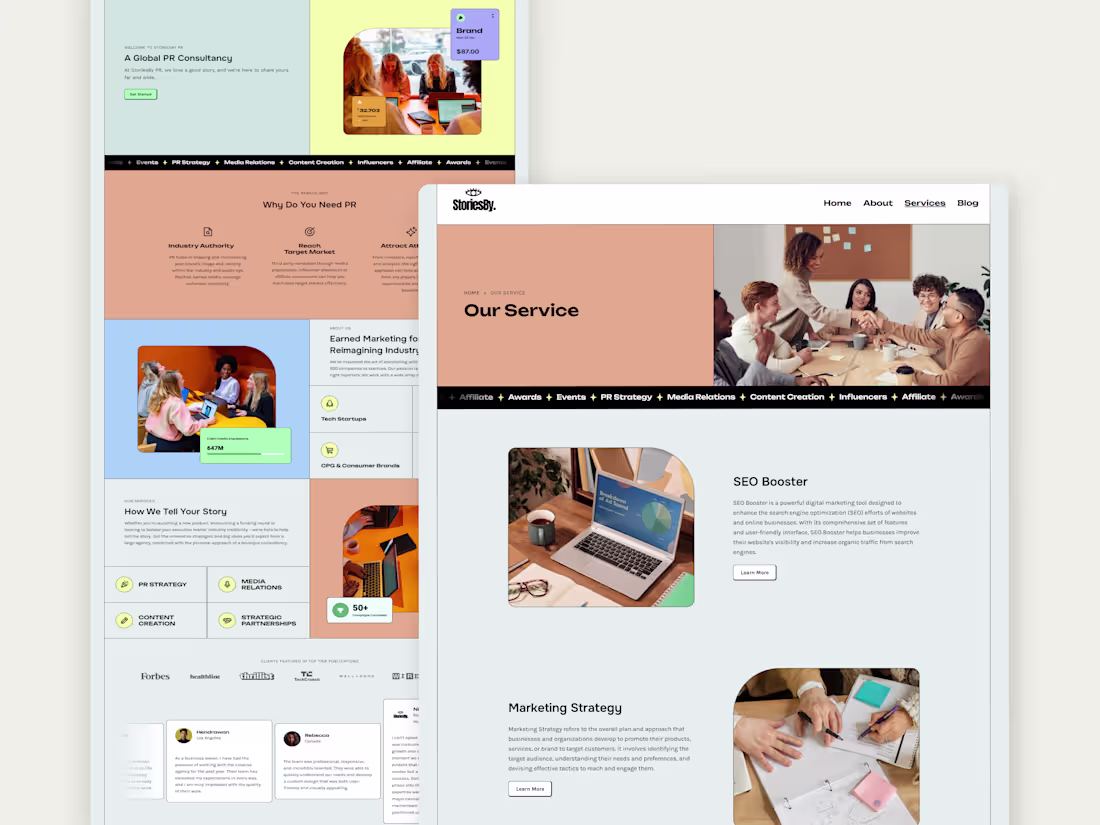Cover image for Marketing Landing Page-UI/UX design