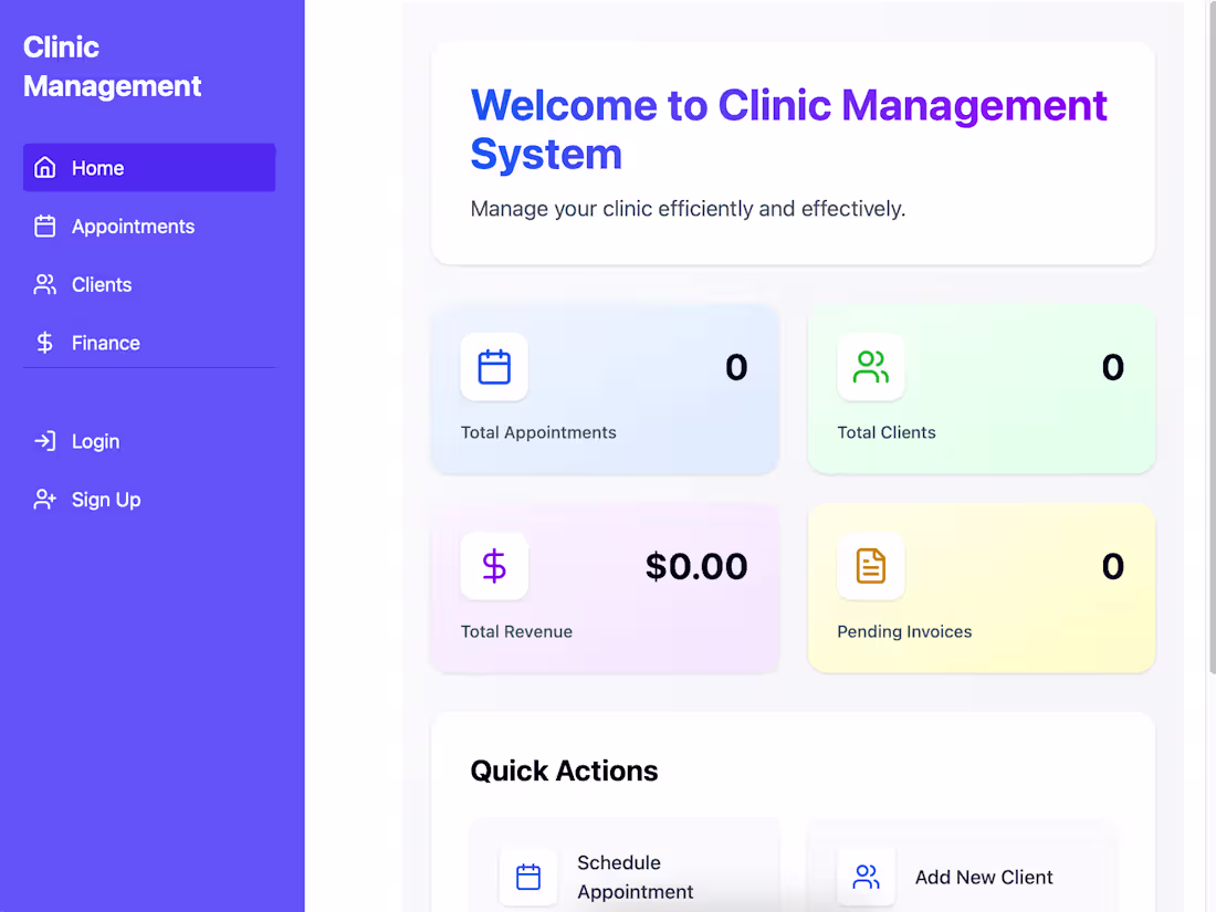 Cover image for Clinic Management System