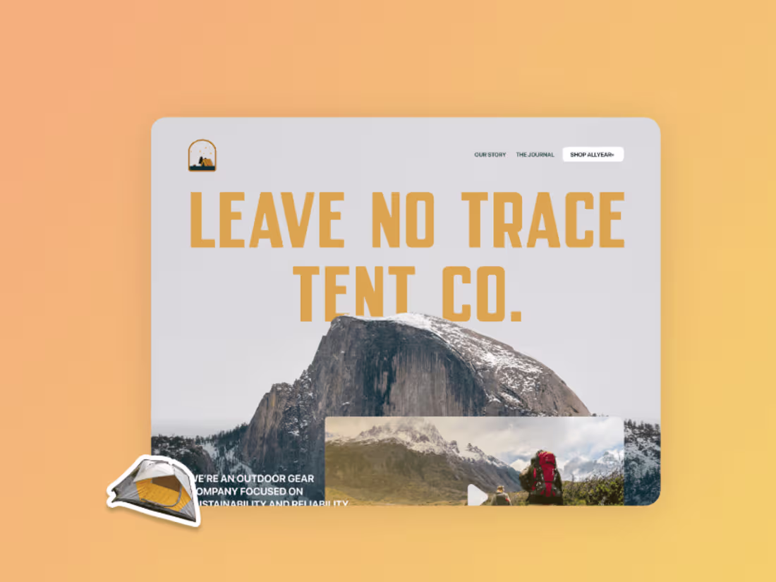 Cover image for Website Design - Leave No Trace Tent Co.