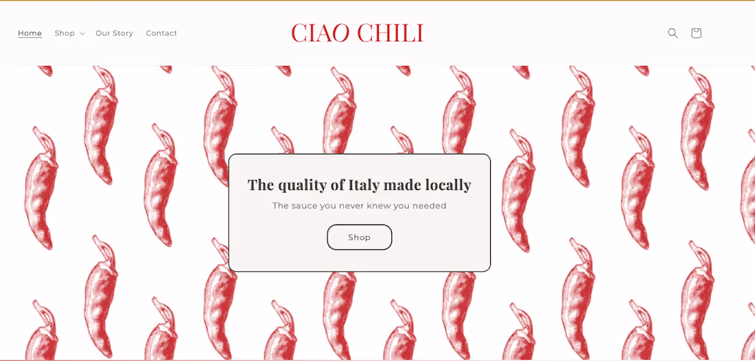 Cover image for Ciao Chili | Shopify Web Design 