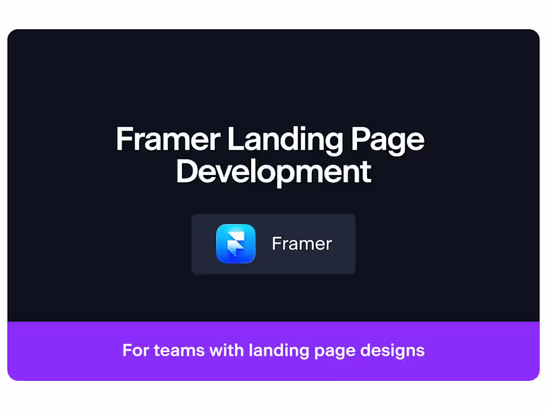 Cover image for Framer Landing Page Development