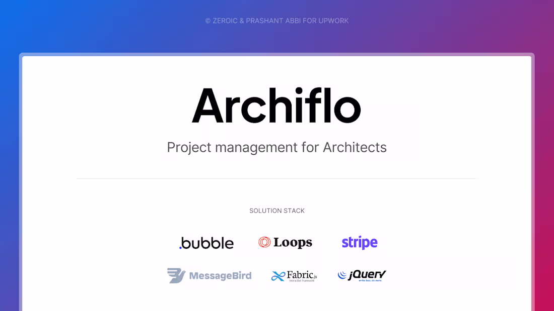 Cover image for Archiflo - Project management for Architects
