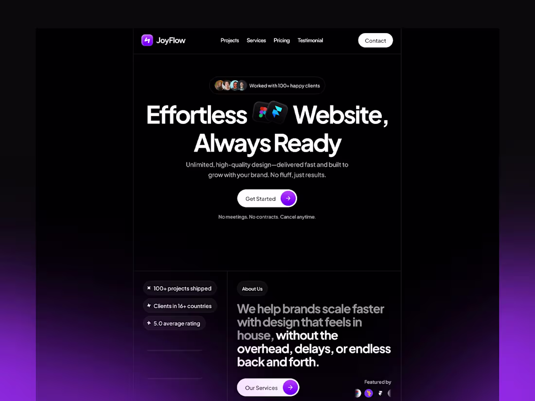 Cover image for JoyFlow - Agency Website