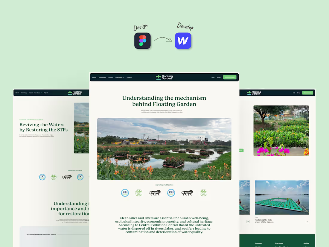 Cover image for Floating Garden : Designing the future of water conservation