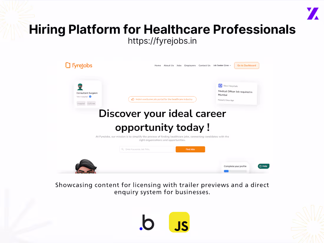Cover image for Hiring Platform for Healthcare Professionals