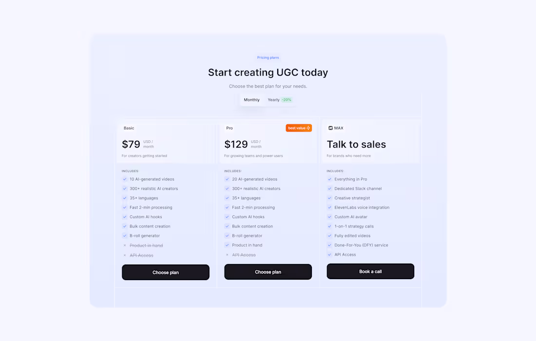 Cover image for Pricing section