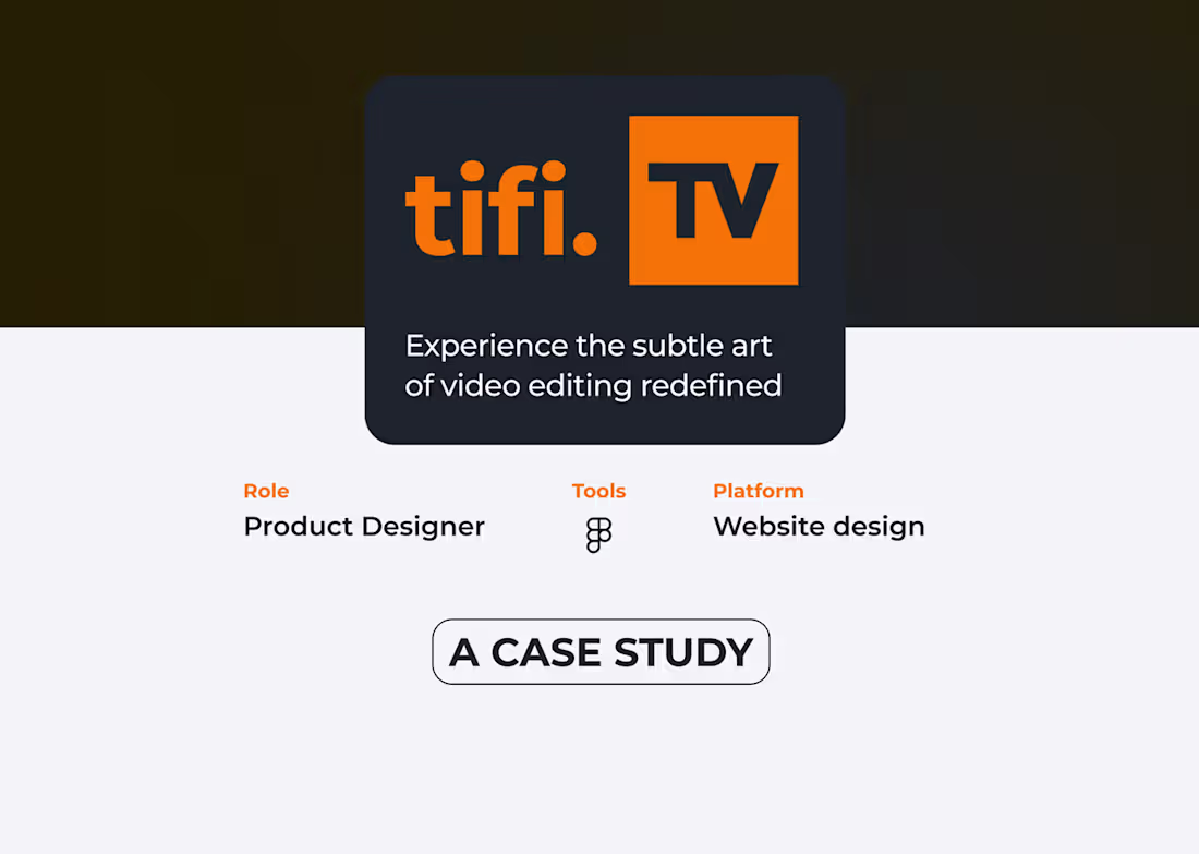 Cover image for Tifi.tv- Website design