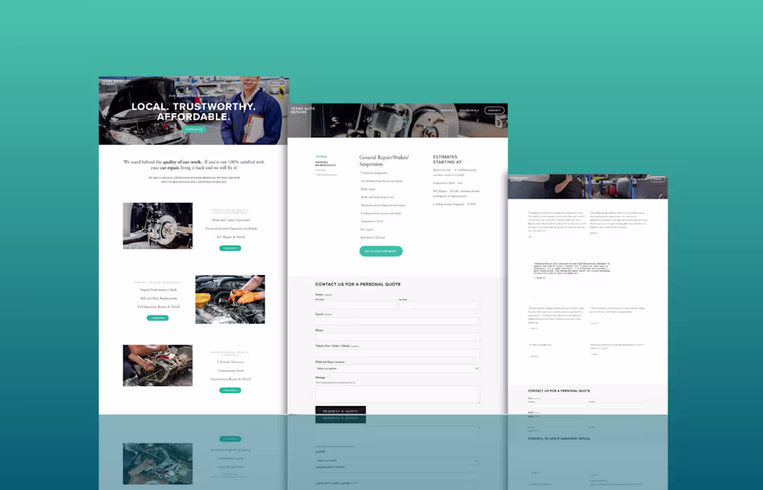Cover image for Squarespace Automotive Mechanic Website