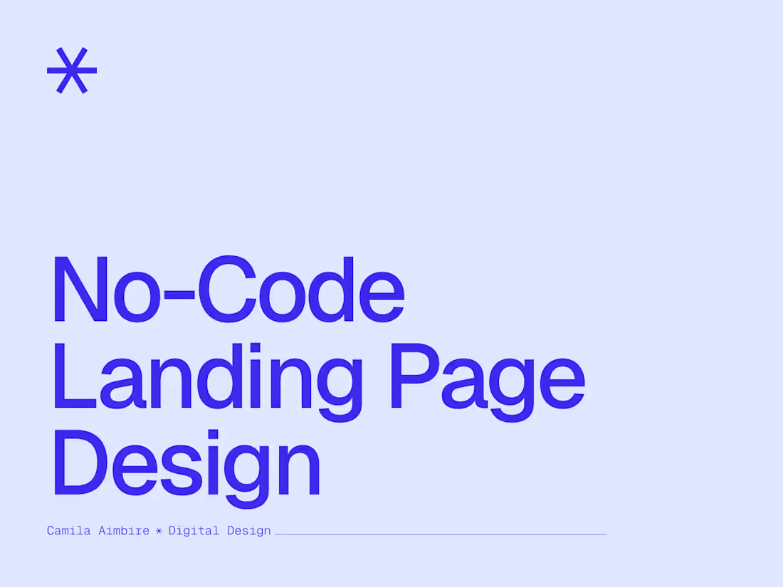 Cover image for No-Code Landing Page Design