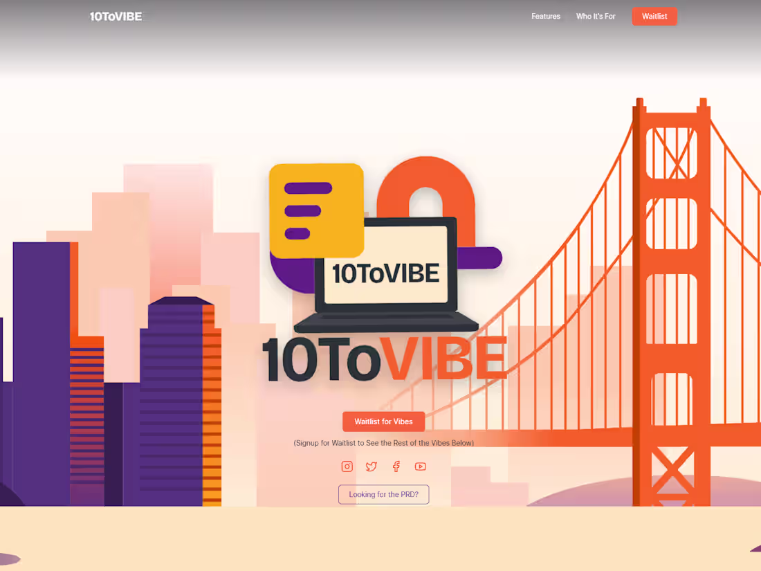Cover image for 10ToVIBE | 10-Week AI Development Masterclass