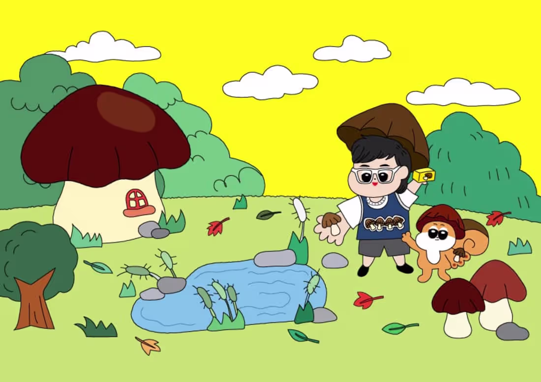 Cover image for Mushroom cookie forest