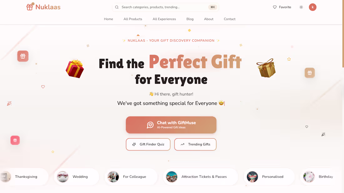Cover image for GiftMuse Platform Development