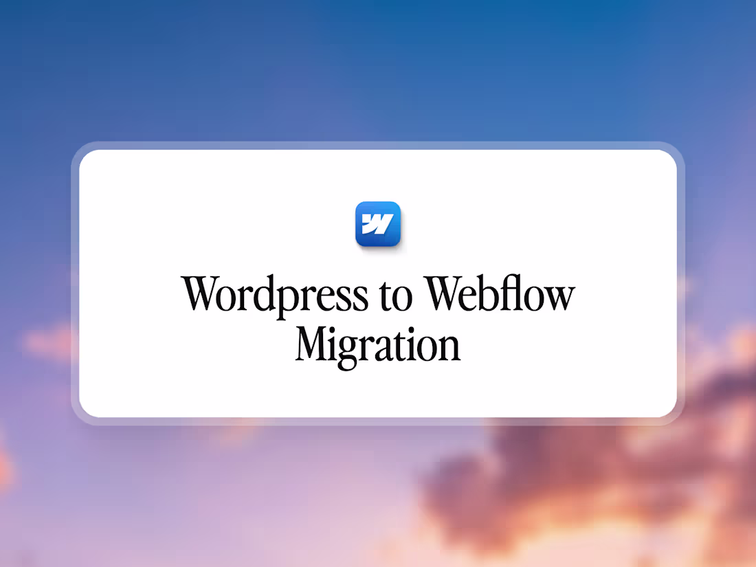 Cover image for WordPress to Webflow Migration